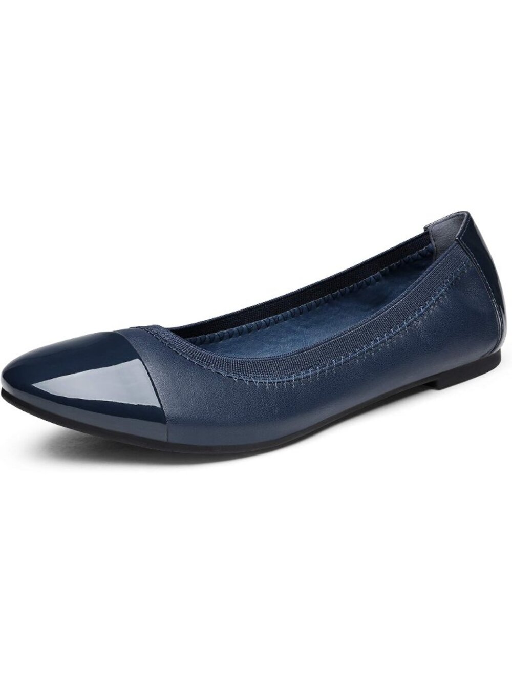 DREAM PAIRS Women's Navy Comfortable Round Toe Slip On Casual Ballet Flat Shoes